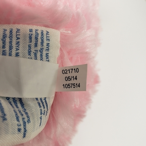 Build a Bear 16" Pink Peach Swirly Fur Blue Eyes Teddy Bear 2014 Plush - Picture 4 of 4